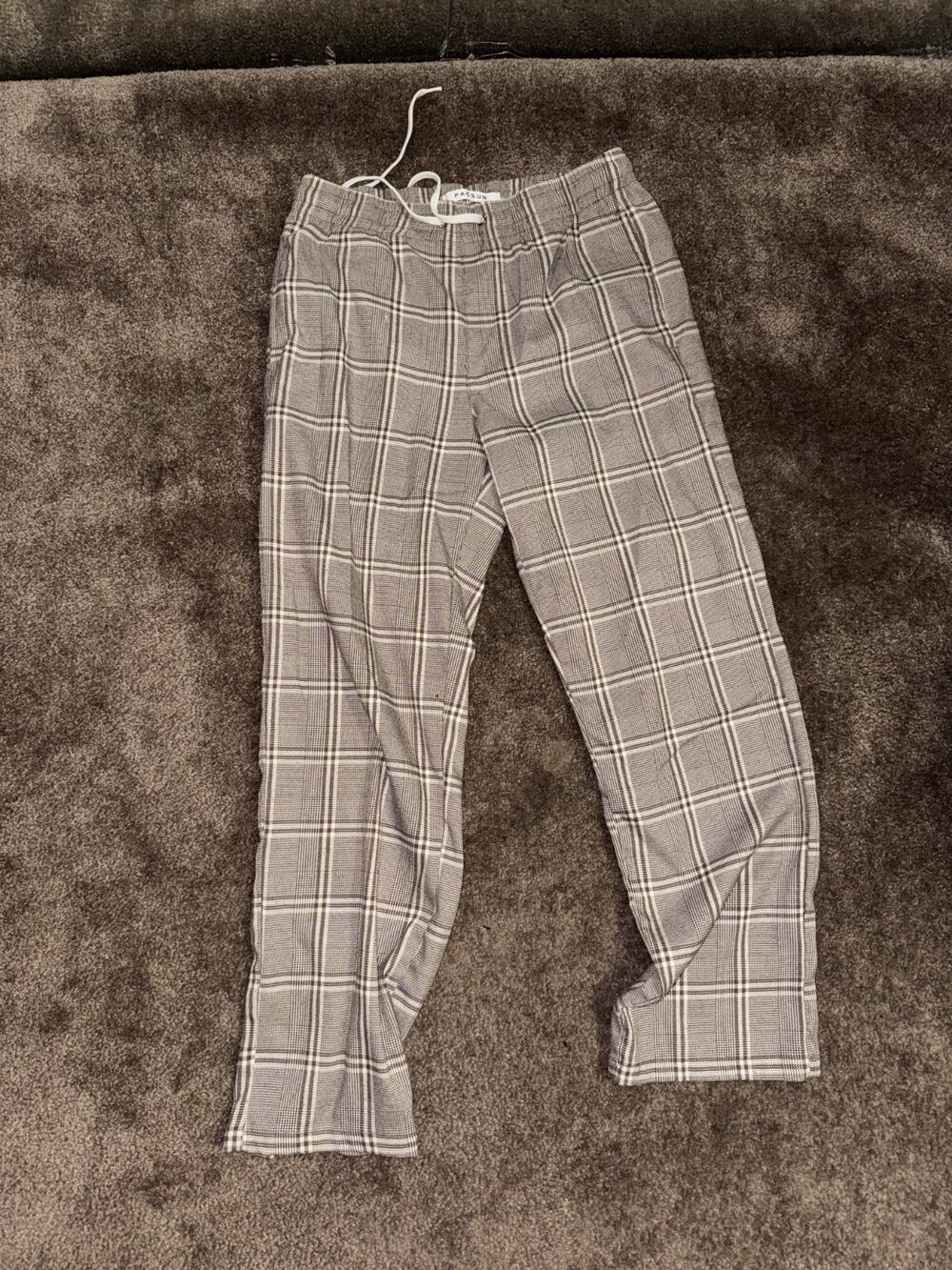 Pacsun Plaid Jogger Pants Drawstring (Small)